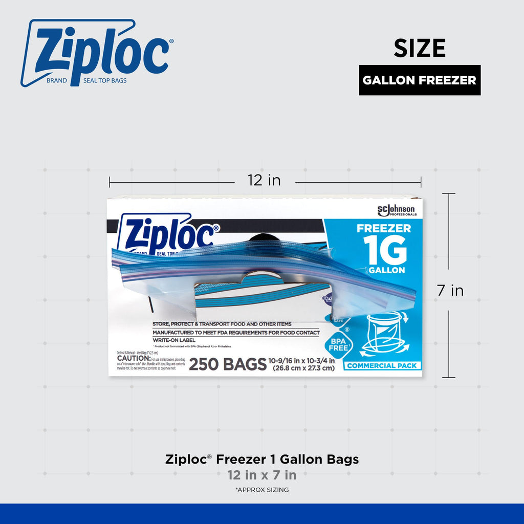 SC Johnson Professional Ziploc Gallon Freezer Bags

