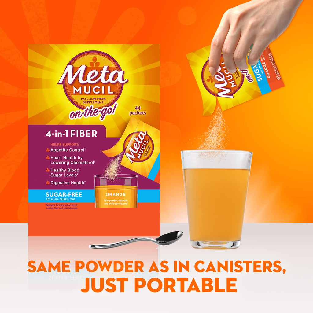 Metamucil On-The-Go Psyllium Husk Powder Sugar-Free

