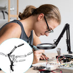 LED Magnifier Desk Lamp with 5-Dopter Lens - 3 Color Modes

