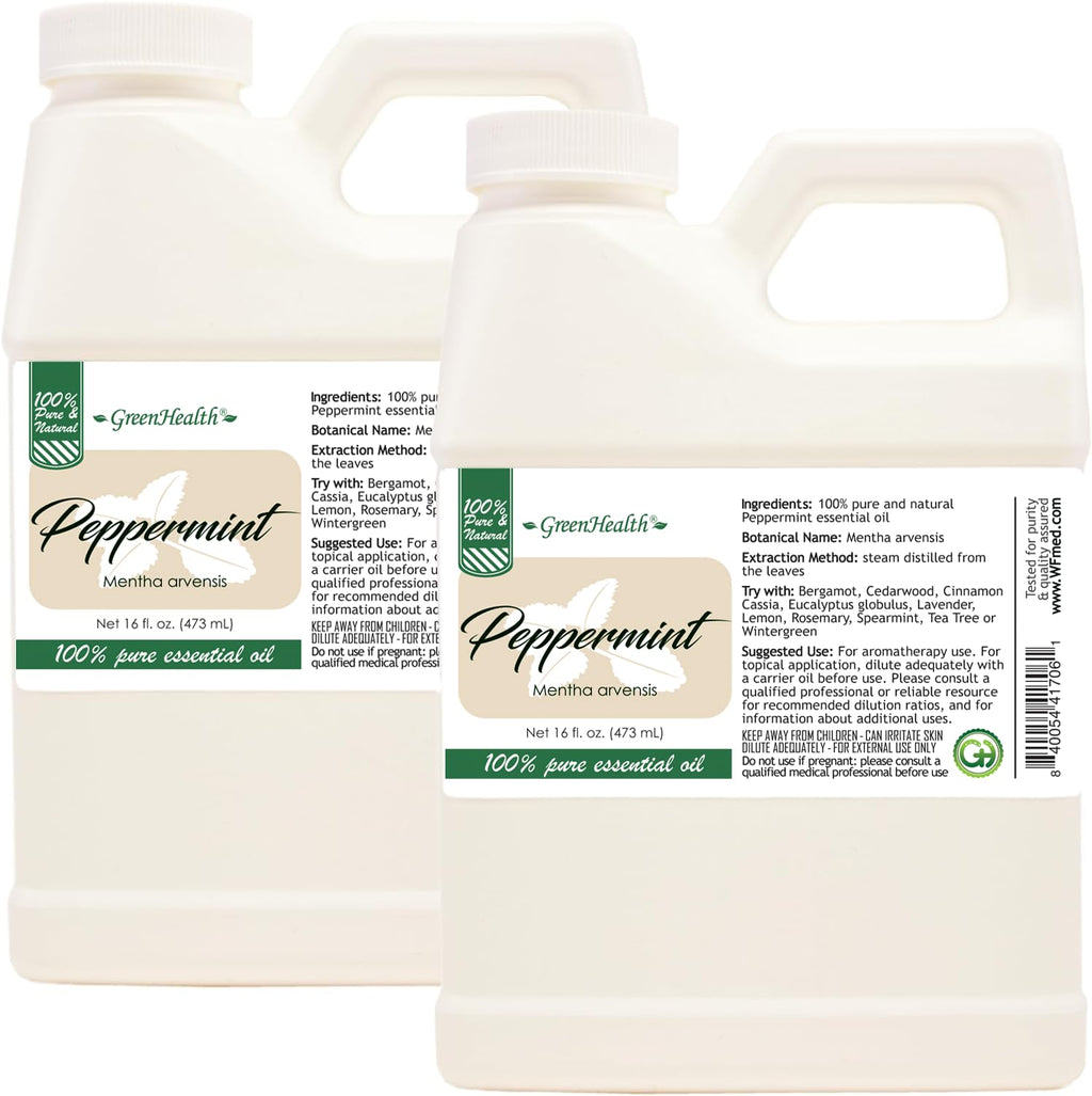 GreenHealth Peppermint Essential Oil – Pure & Uncut for Diffusers

