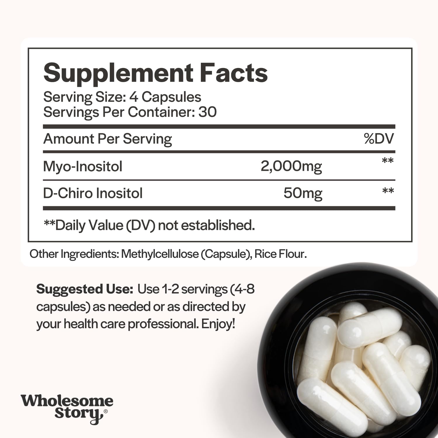 Wholesome Story Myo-Inositol & D-Chiro Inositol for Women

