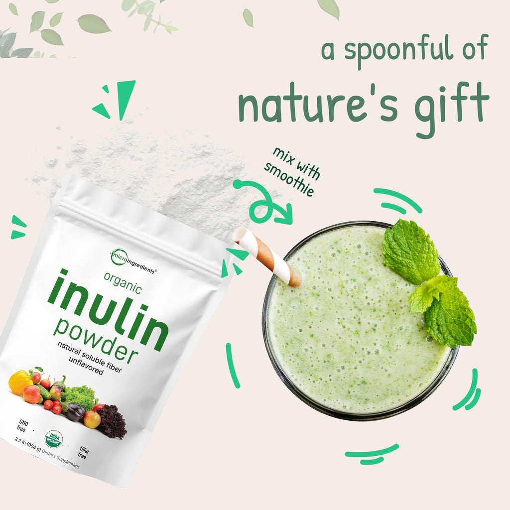 Micro Ingredients Organic Inulin FOS Fiber Powder

