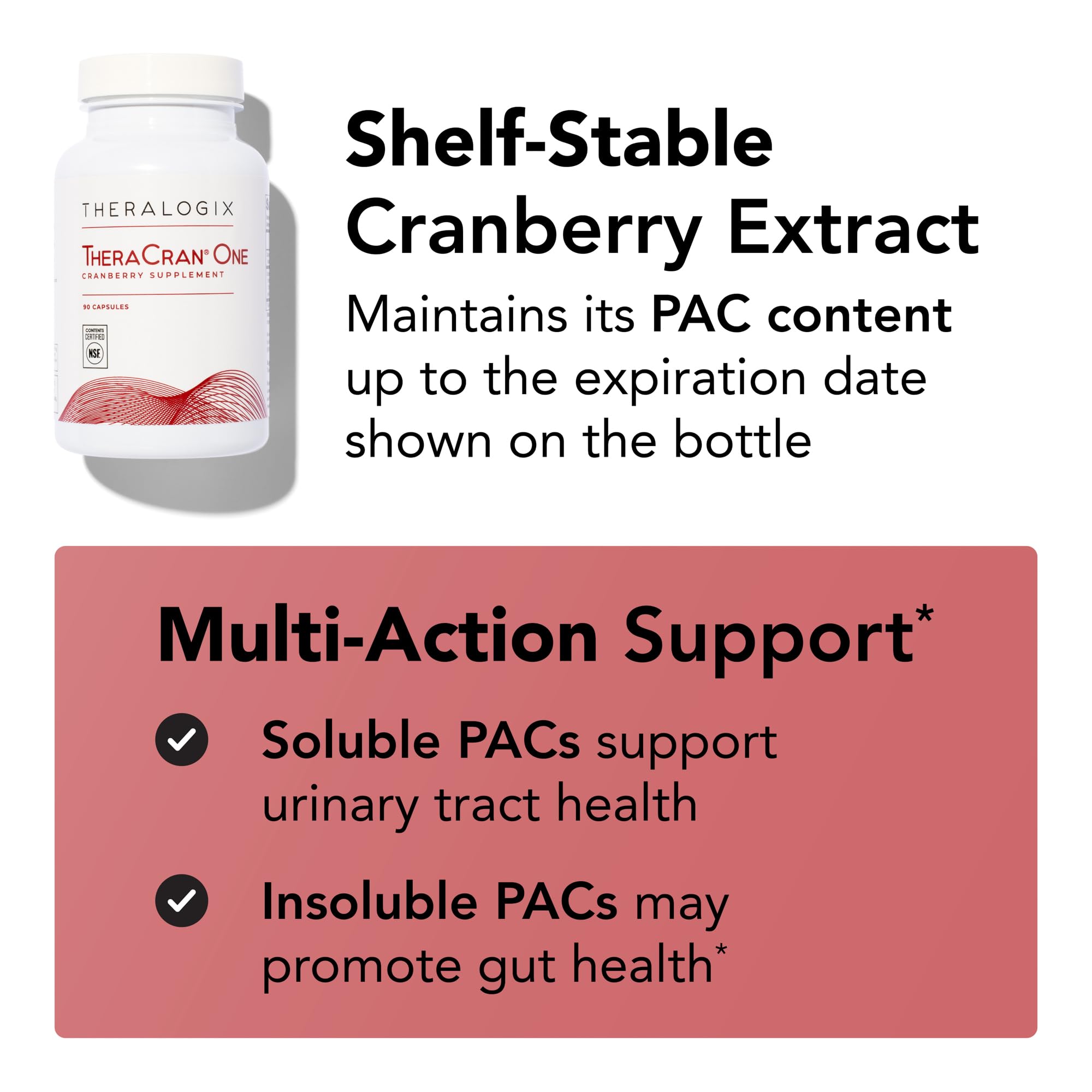 Theralogix TheraCran Cranberry Capsules for Urinary Health

