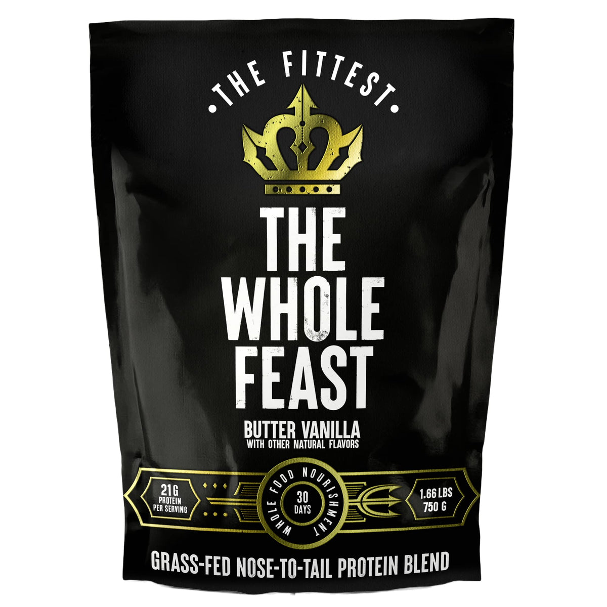 The Fittest Whole Feast Grass-Fed Beef Protein Powder Nose-to-Tail Liver, Colostrum & Bone