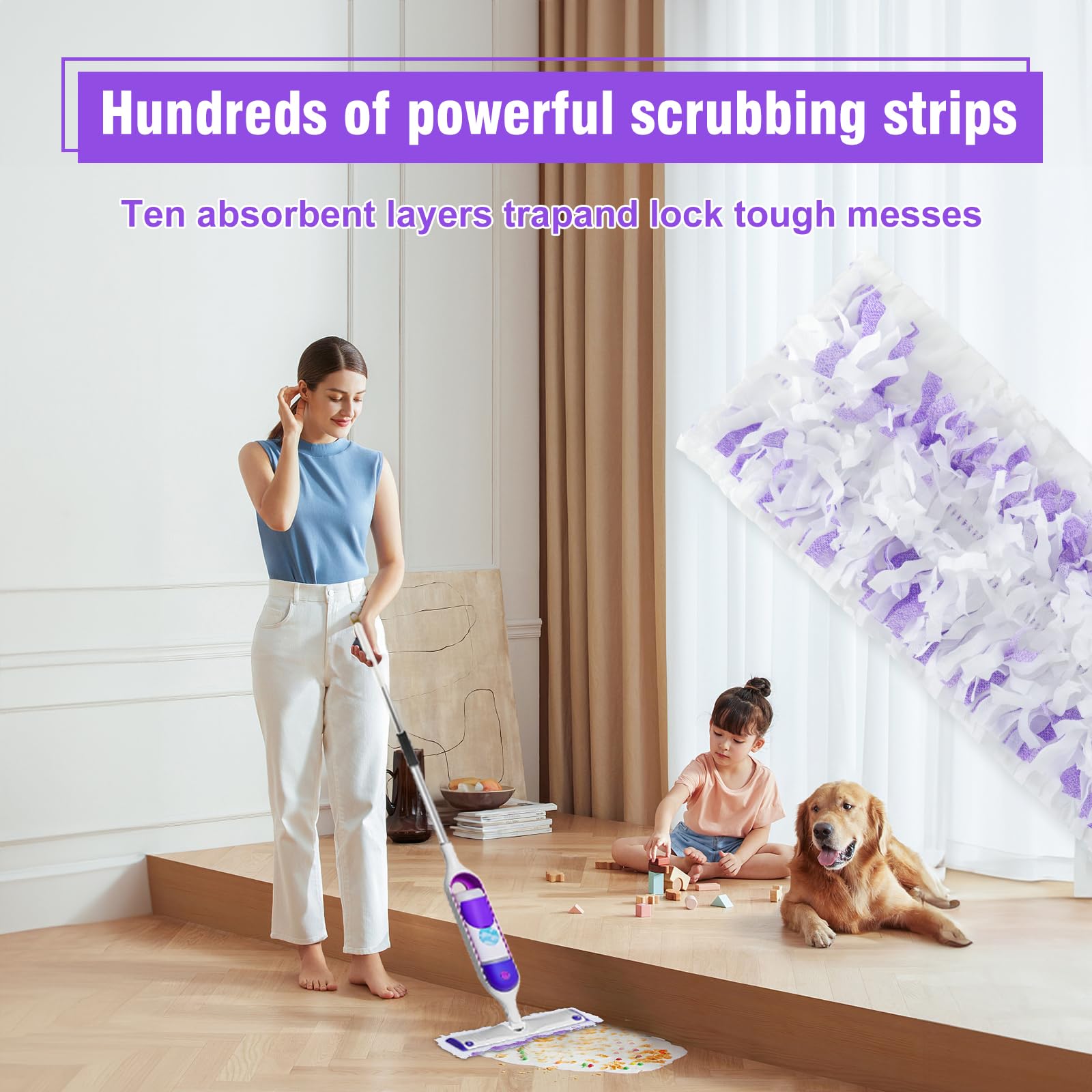 Swiffer Power Mop Refill Pads | Wet & Dry Cleaning

