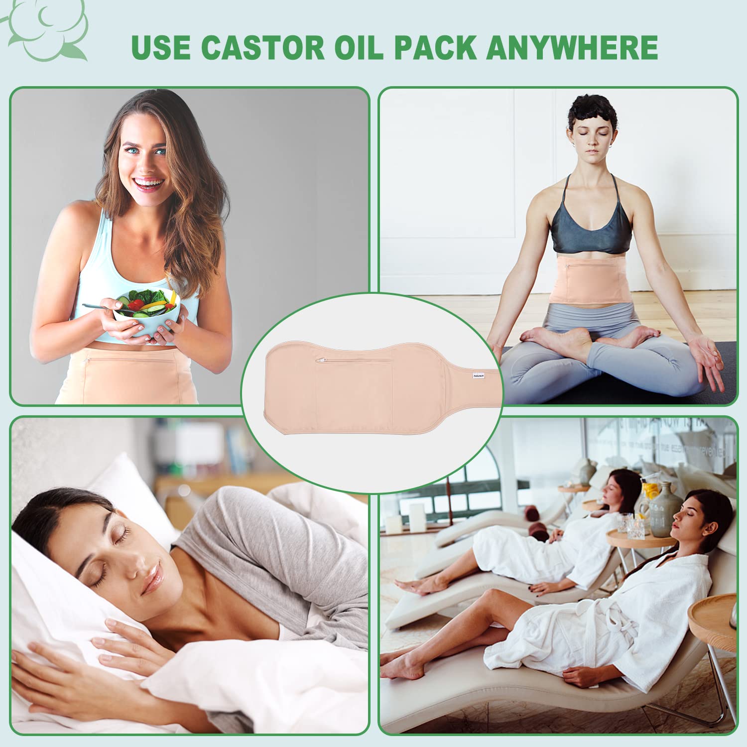 DEROWN Castor Pack Kit with Anti Leak Design

