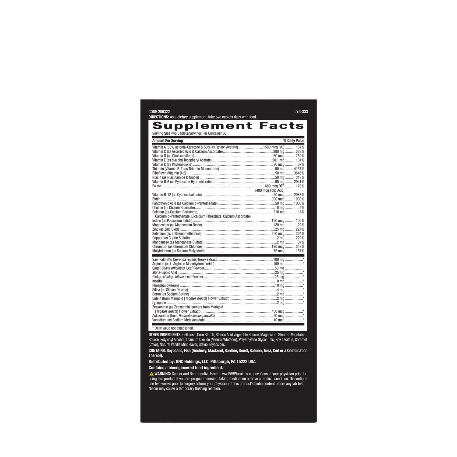 GNC Mega Men Multivitamin – Antioxidants & Heart Support

