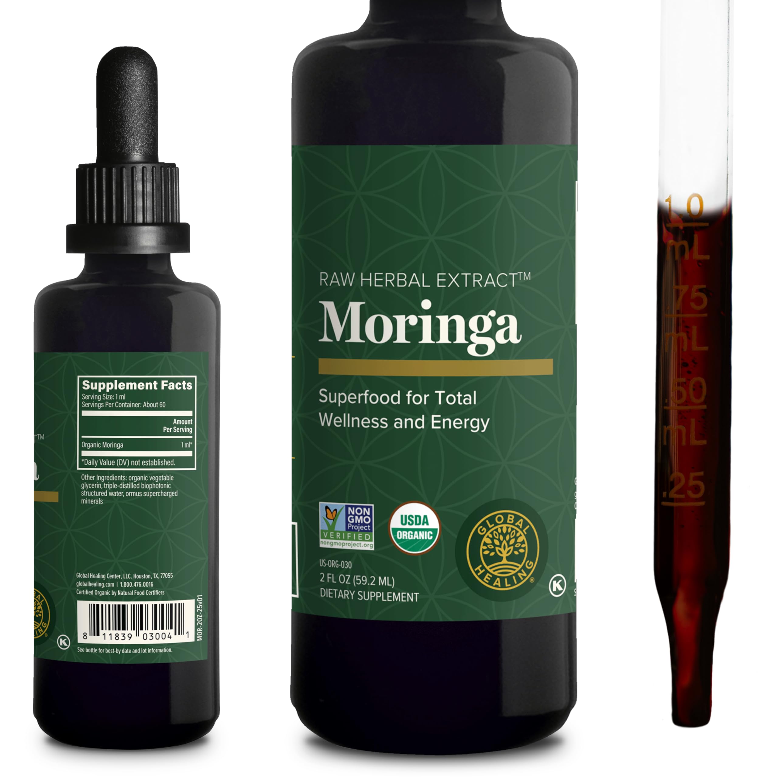 Global Healing Center Moringa Oleifera Extract Liquid Drops

