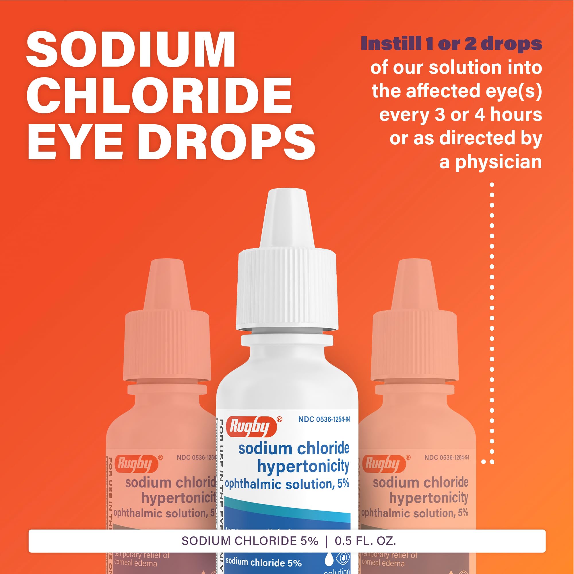 Rugby Ophthalmic Solution 5% Eye Drops for Corneal Edema

