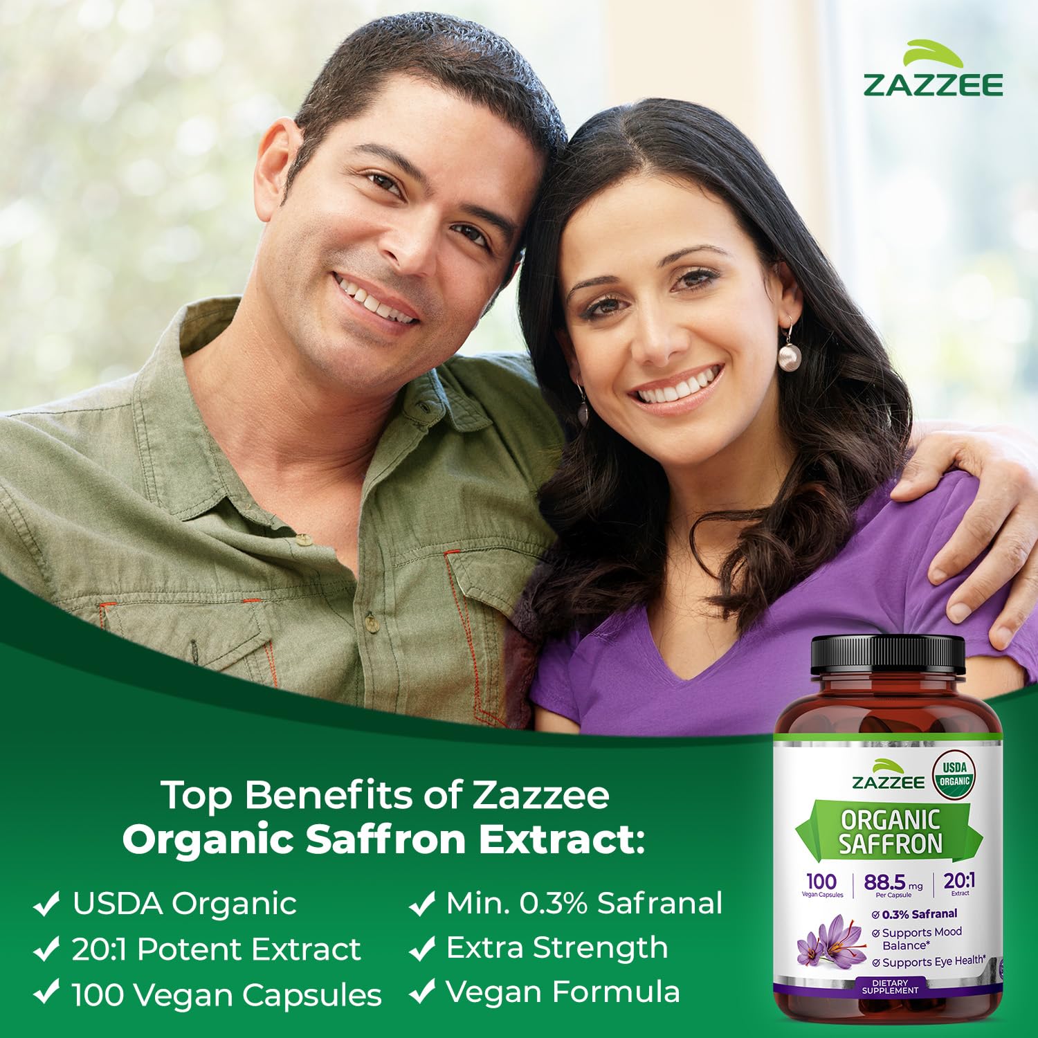 Saffron Extract Capsules by Zazzee

