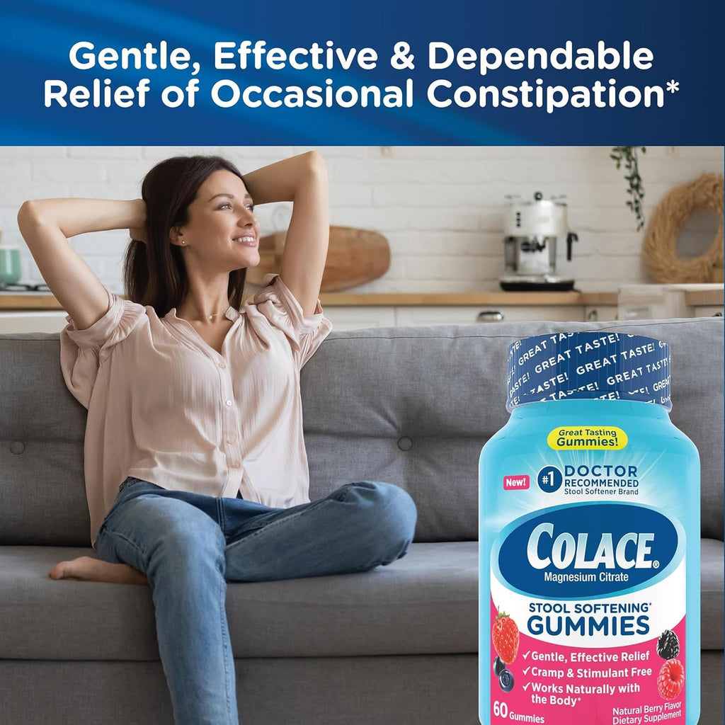 Colace Berry Flavored Stool Softener Gummies

