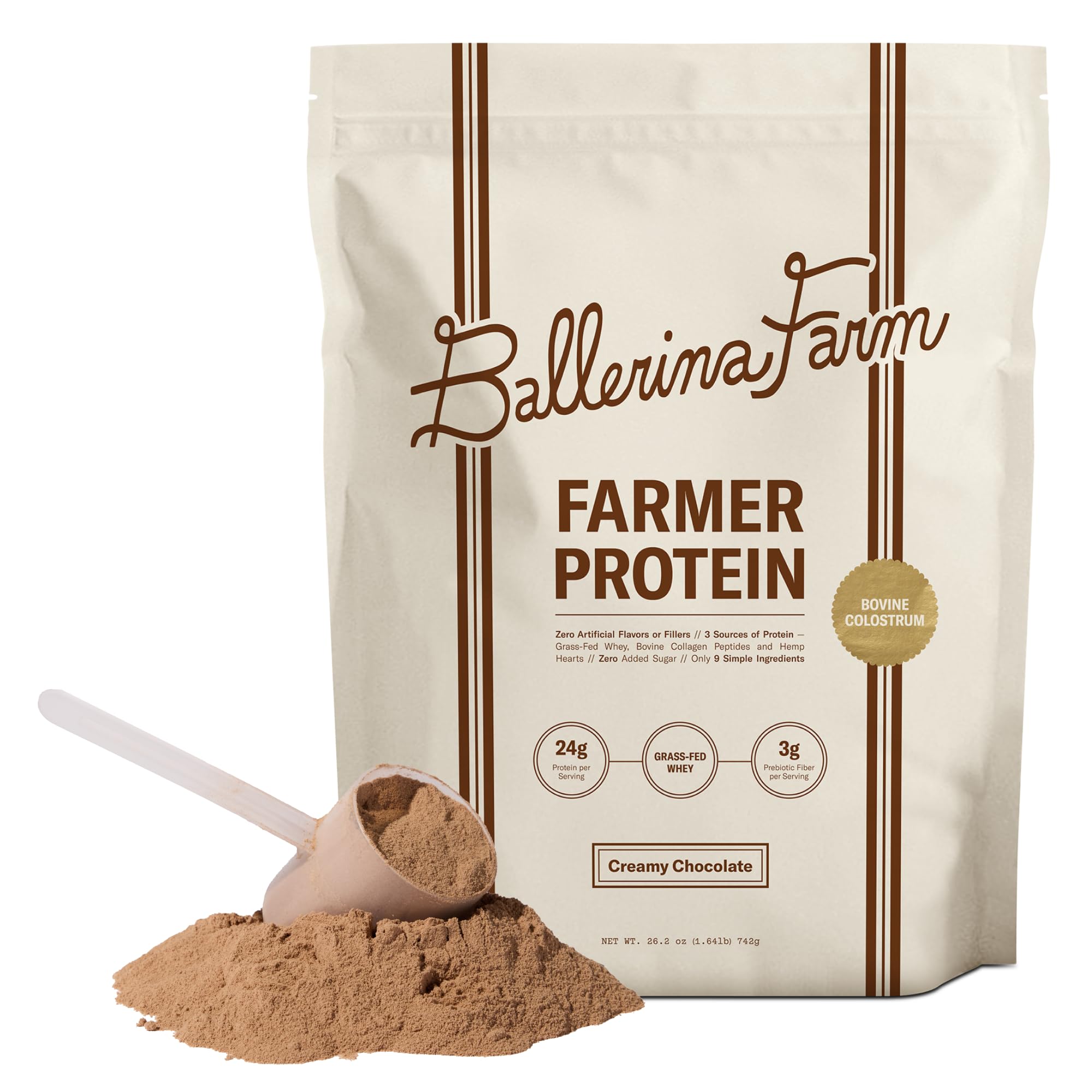 Ballerina Farm Grass-Fed Whey Protein Powder with Collagen

