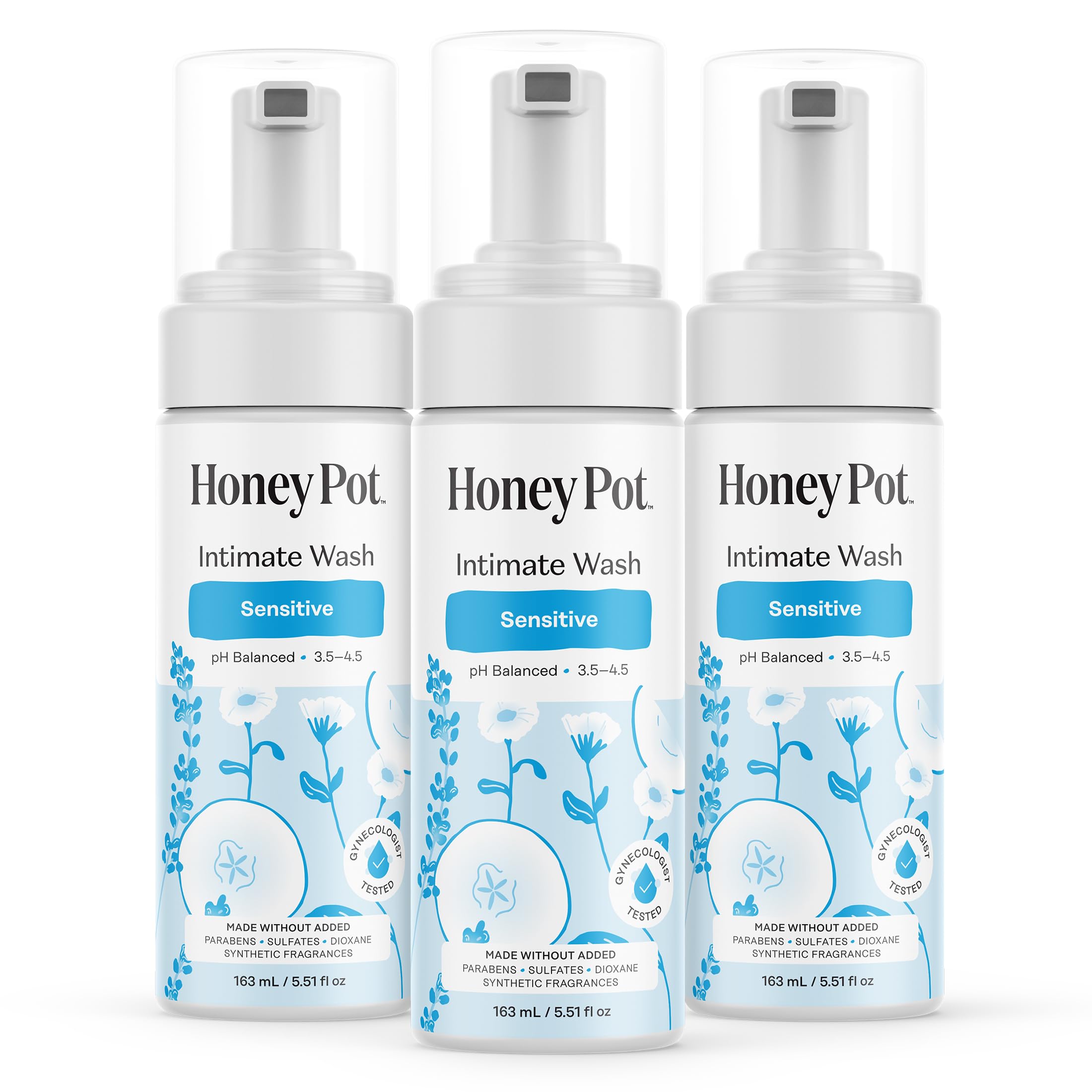 The Honey Pot Sensitive Feminine Wash - pH Balanced Plant-Based

