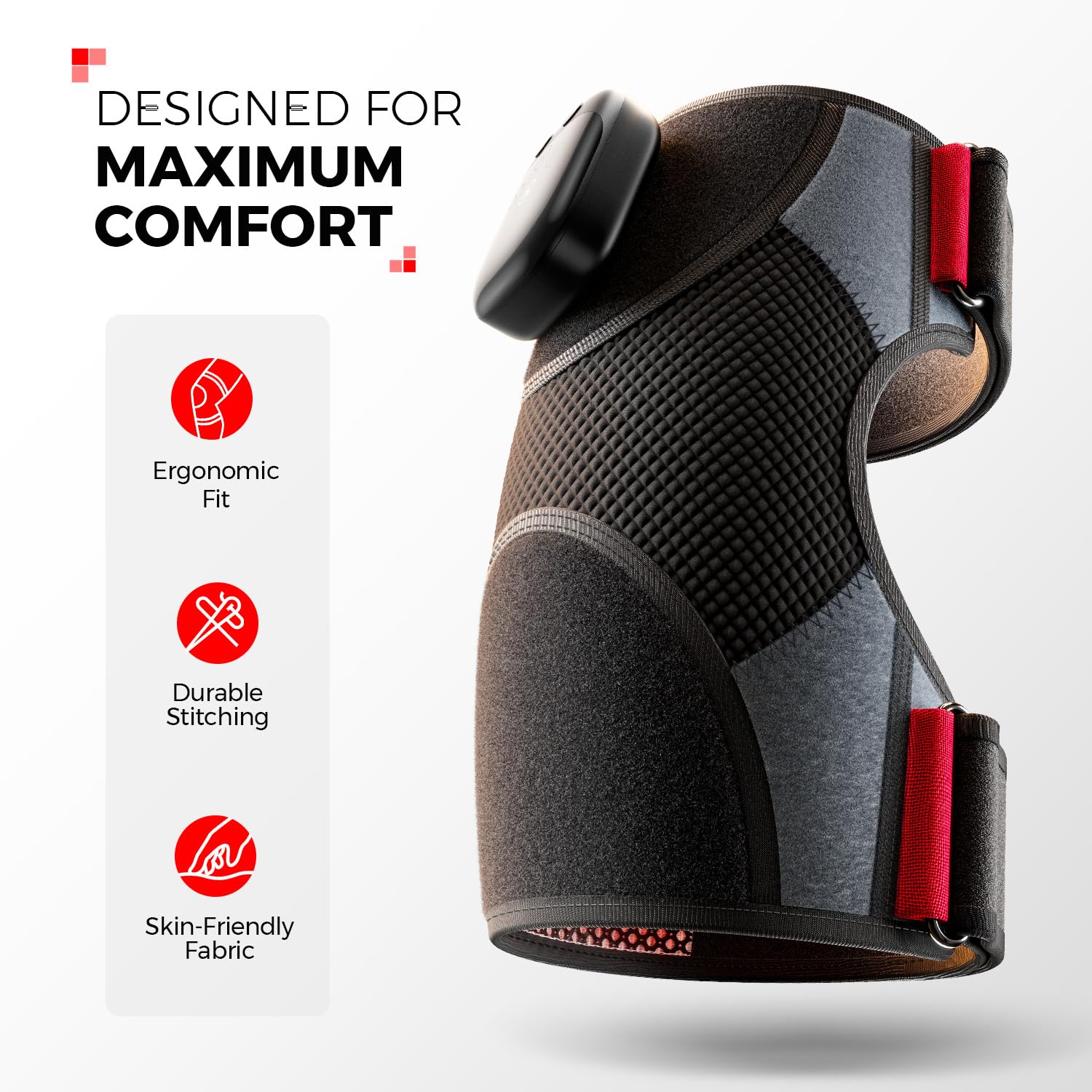 Knee Massager LTW with Heat and Red Light - Cordless

