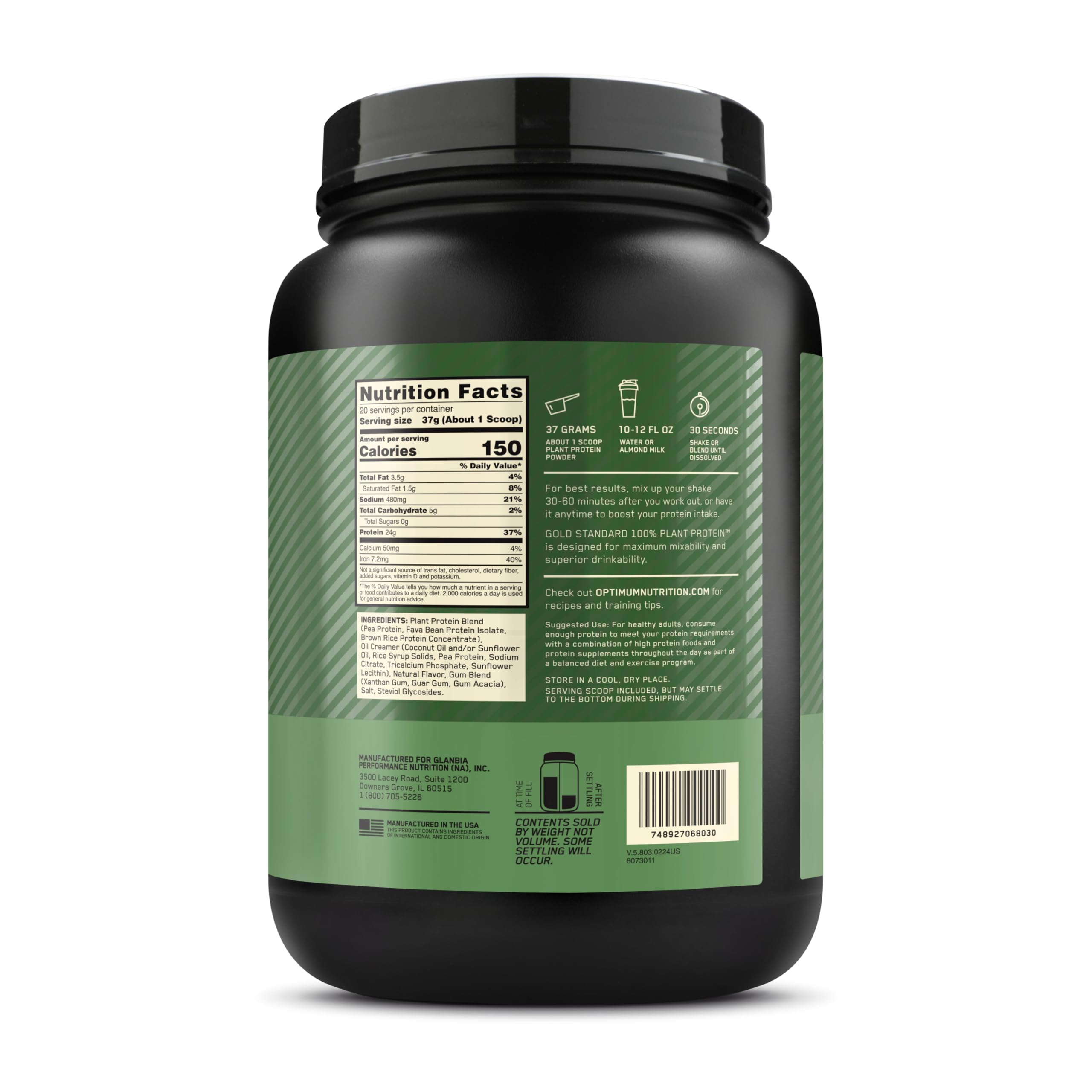 Plant Based Protein Powder by Optimum Nutrition

