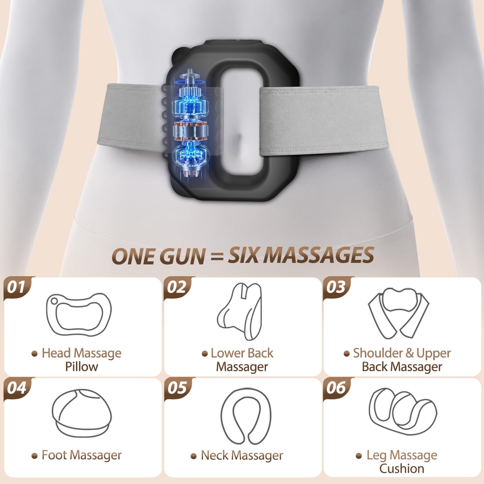 R10 Fascia Ring Massager - Hands-Free Full-Body Relief

