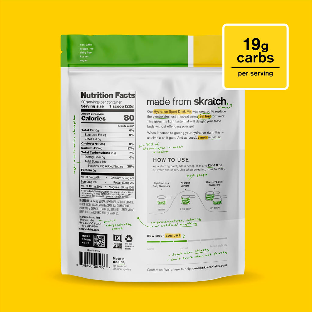 Skratch Labs Hydration Mix – Real?Fruit Electrolyte Powder

