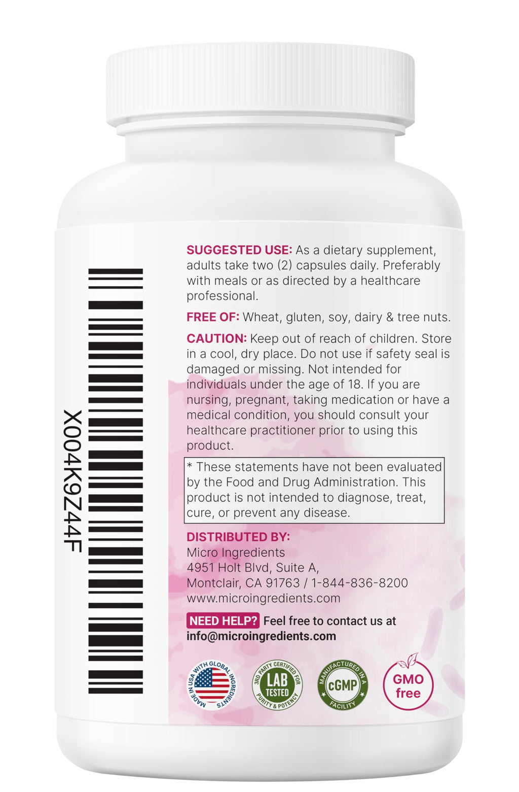 Micro Ingredients Women’s Probiotic for Digestive Support

