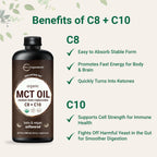 Micro Ingredients Organic MCT Oil - Keto & Vegan


