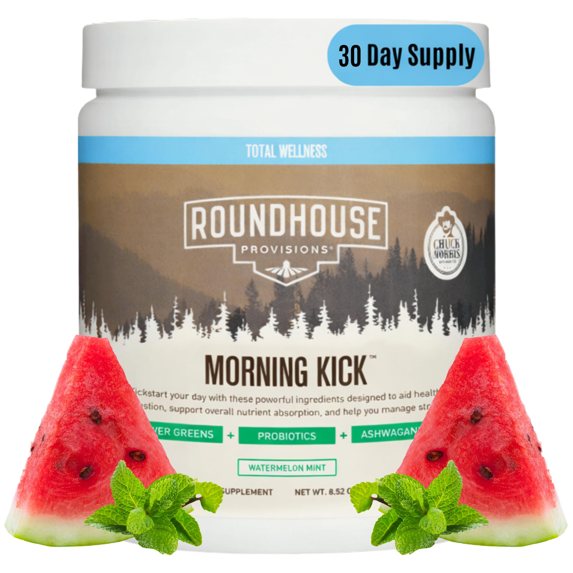 Morning Kick Greens Powder Chuck Norris Probiotics