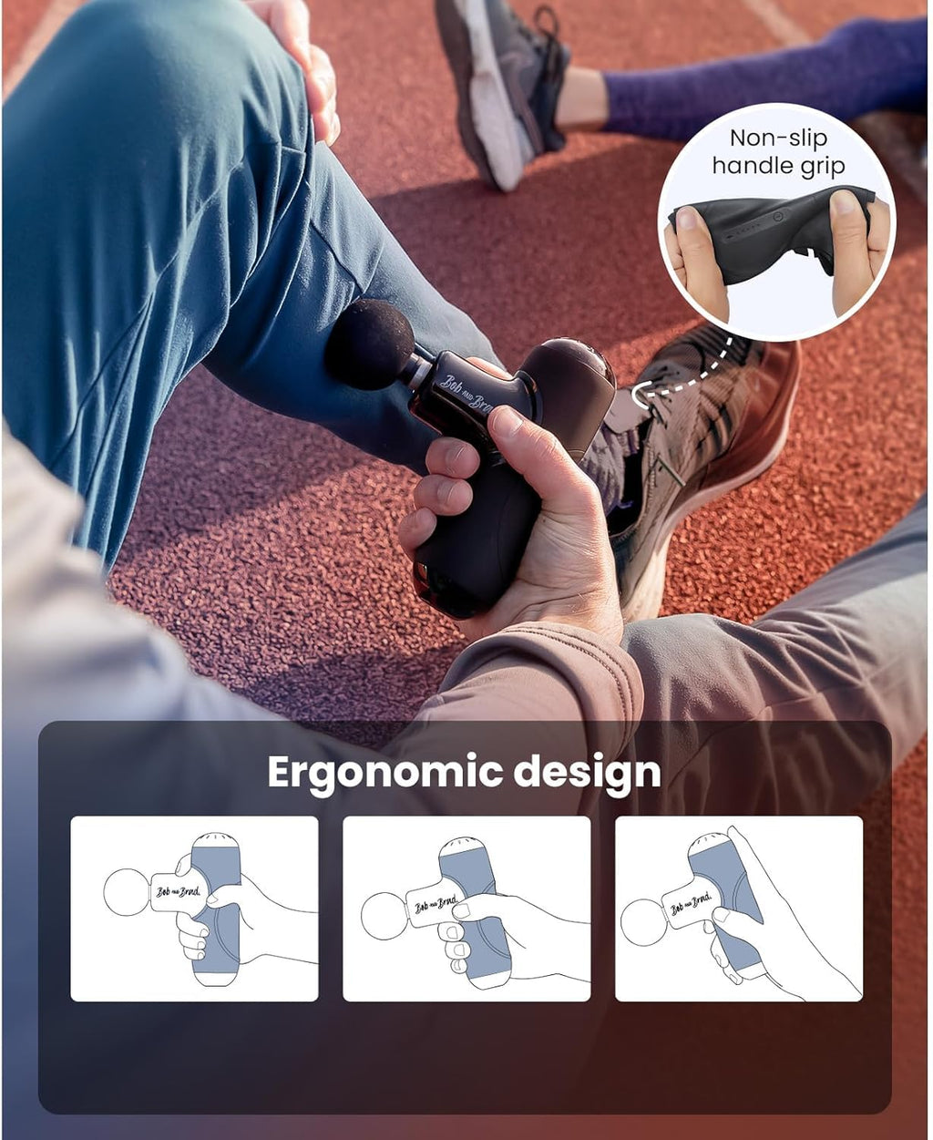 BOB AND BRAD Q2 Pro Mini Massage Gun – Heat & Cold Therapy

