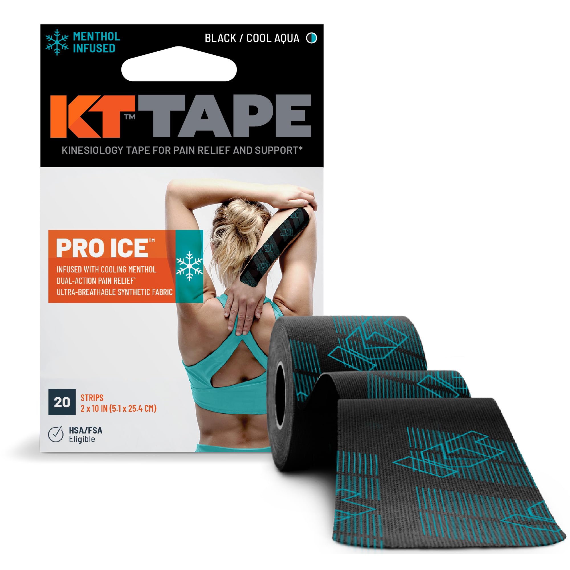 KT Tape Pro Ice Menthol Kinesiology Tape | Pain Relief

