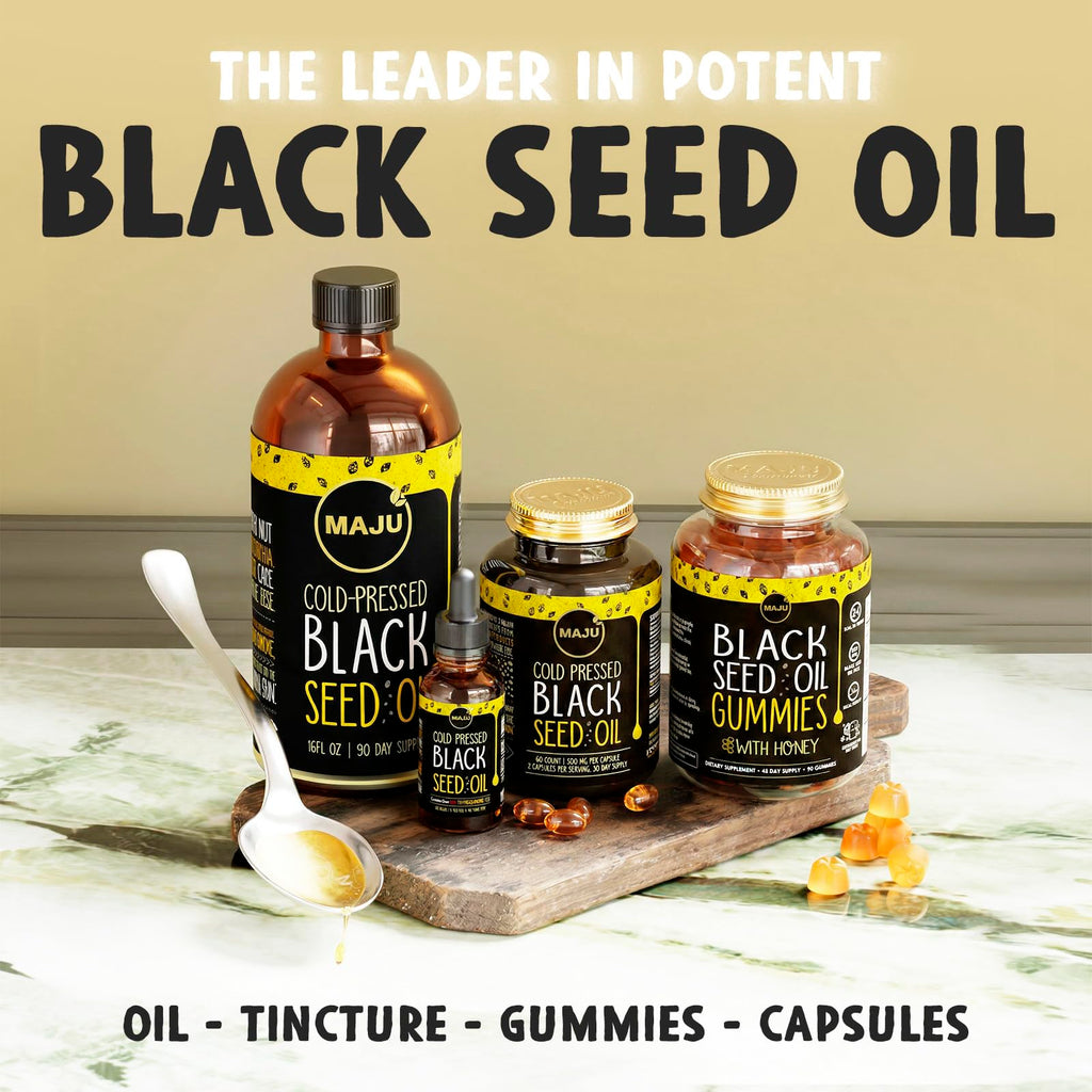 MAJU Black Seed Oil - Cold-Pressed Turkish Nigella Sativa

