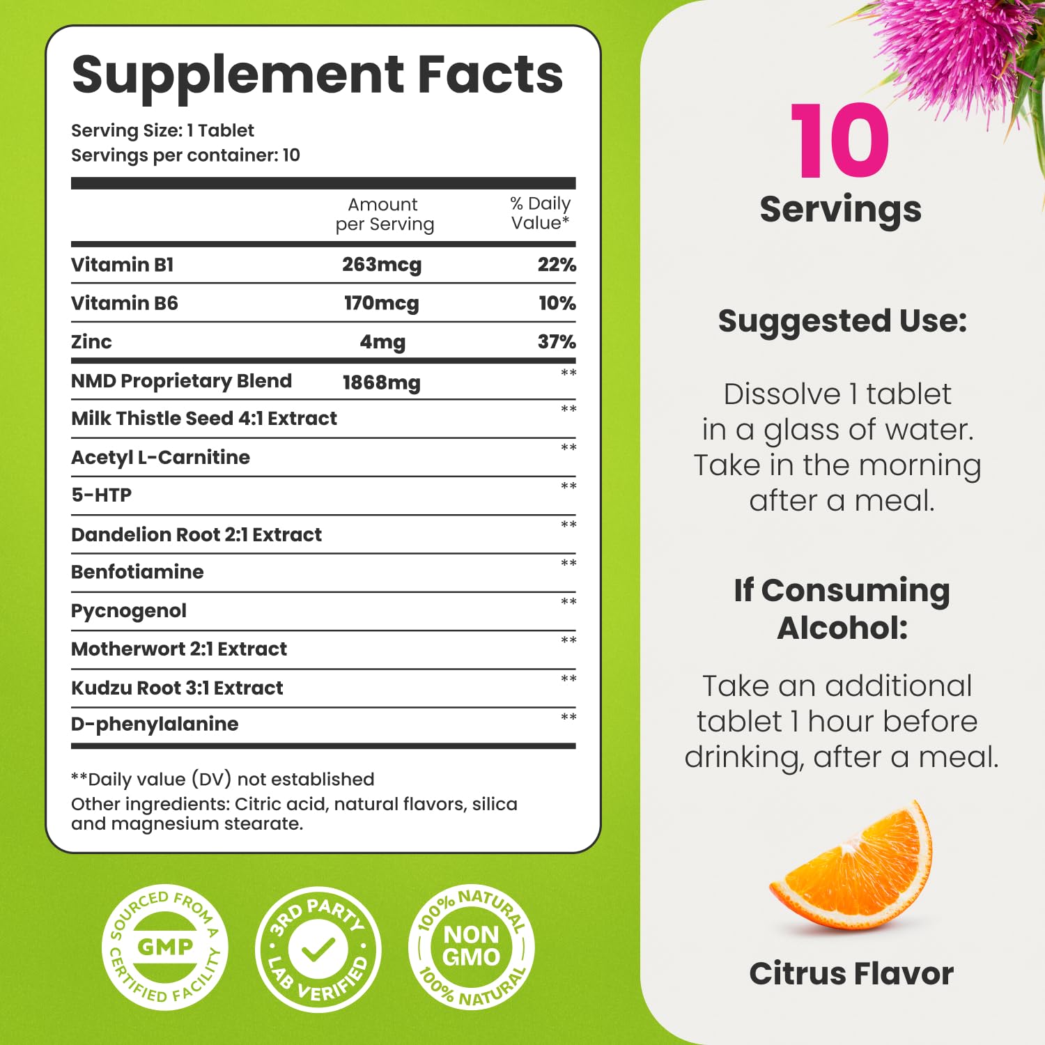 NoMoreDrinks Alcohol Craving Supplement – Liver Detox

