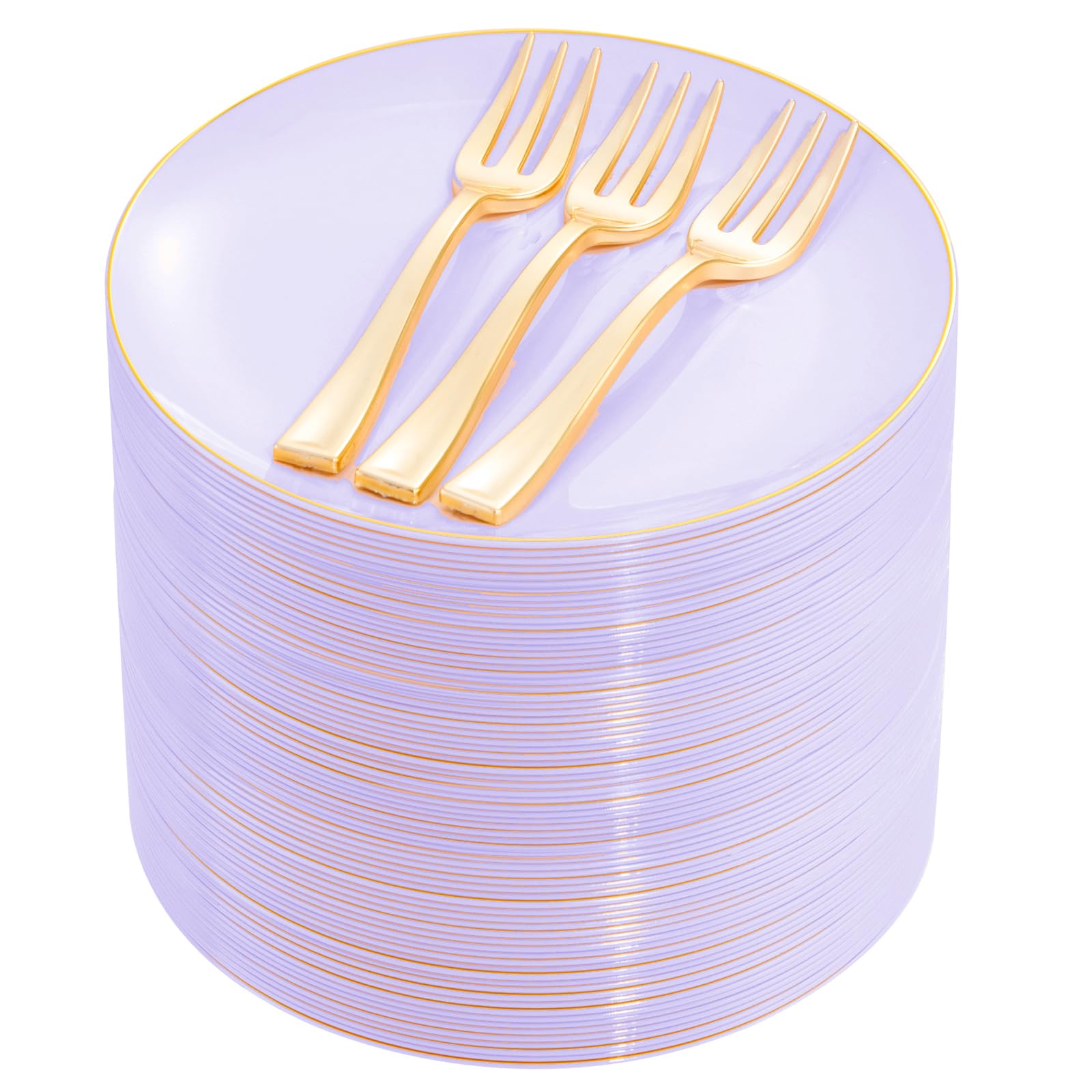 Festiva 200-Piece Disposable Dessert Plates with 5in Forks
