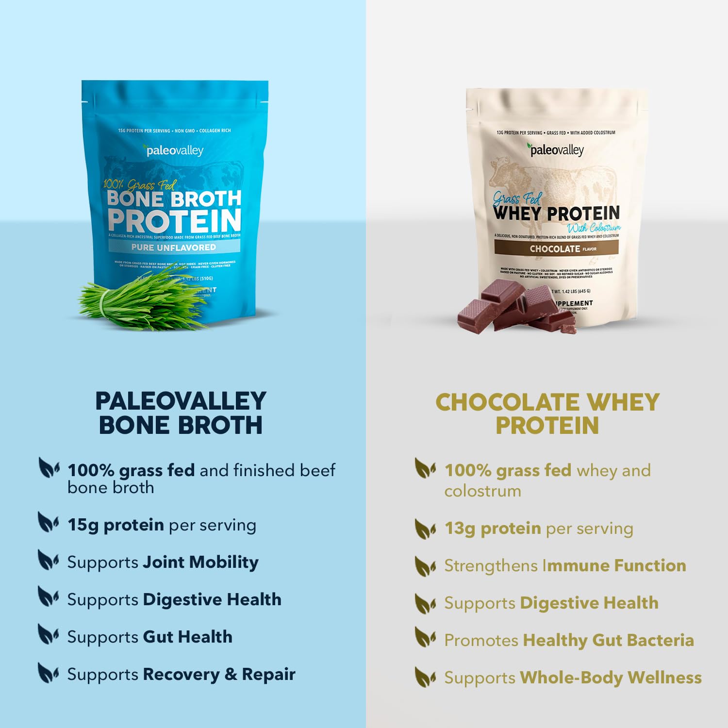 Paleovalley Grass-Fed Beef Bone Broth Protein Powder

