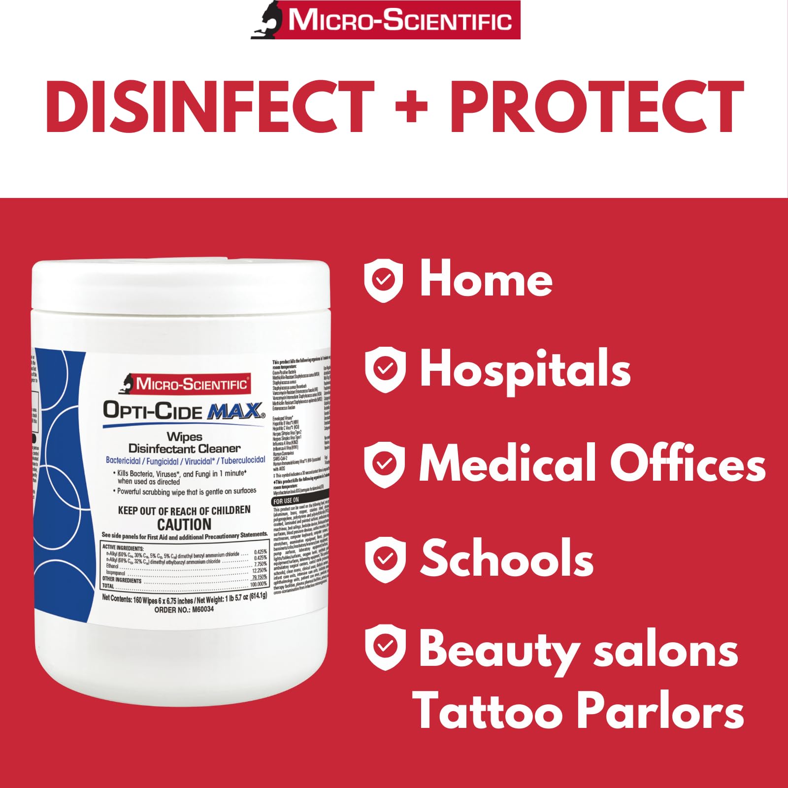 Opti-Cide Max Disinfecting Wipes - Micro-Scientific


