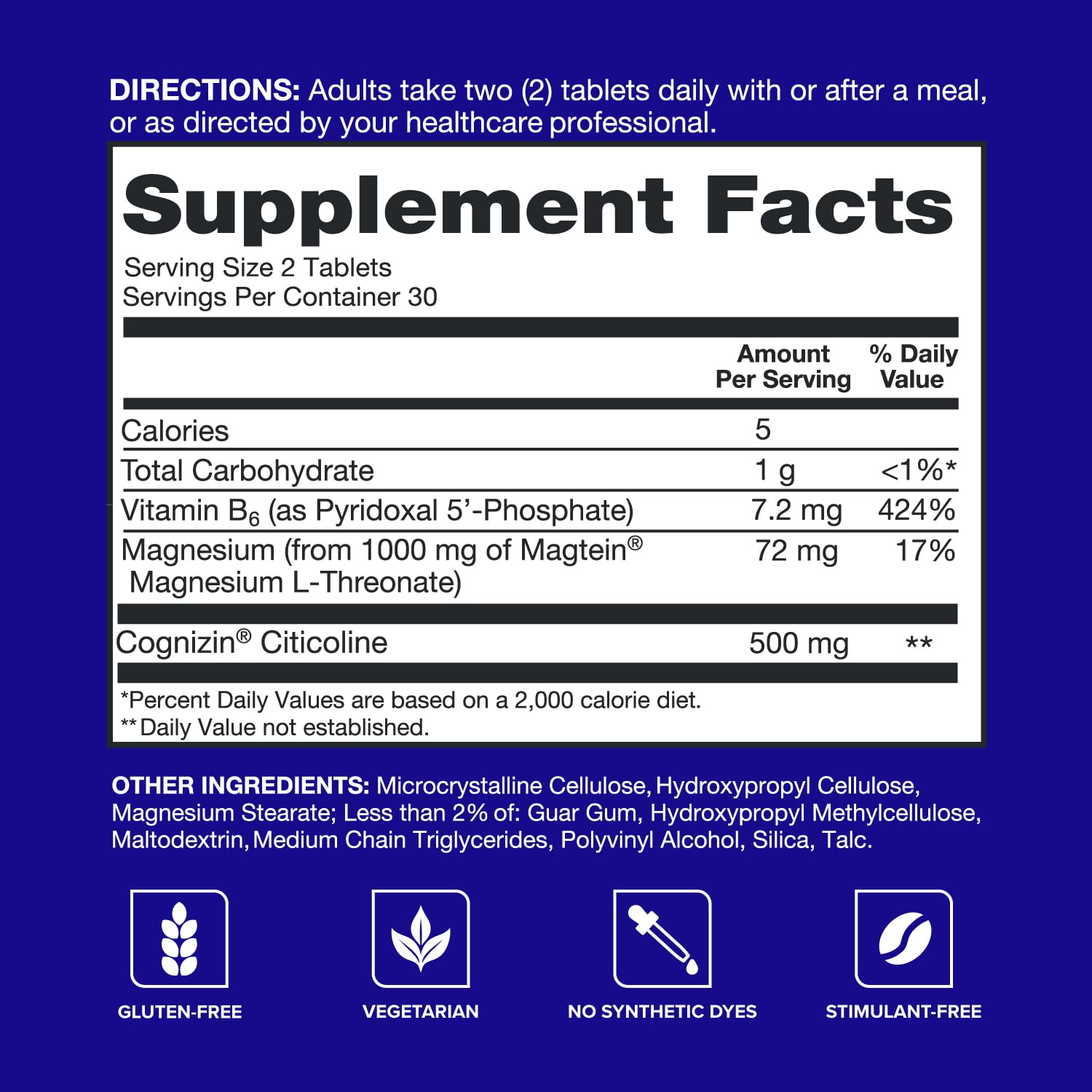 Qunol Brain Health Memory Citicoline & Magnesium L-Threonate

