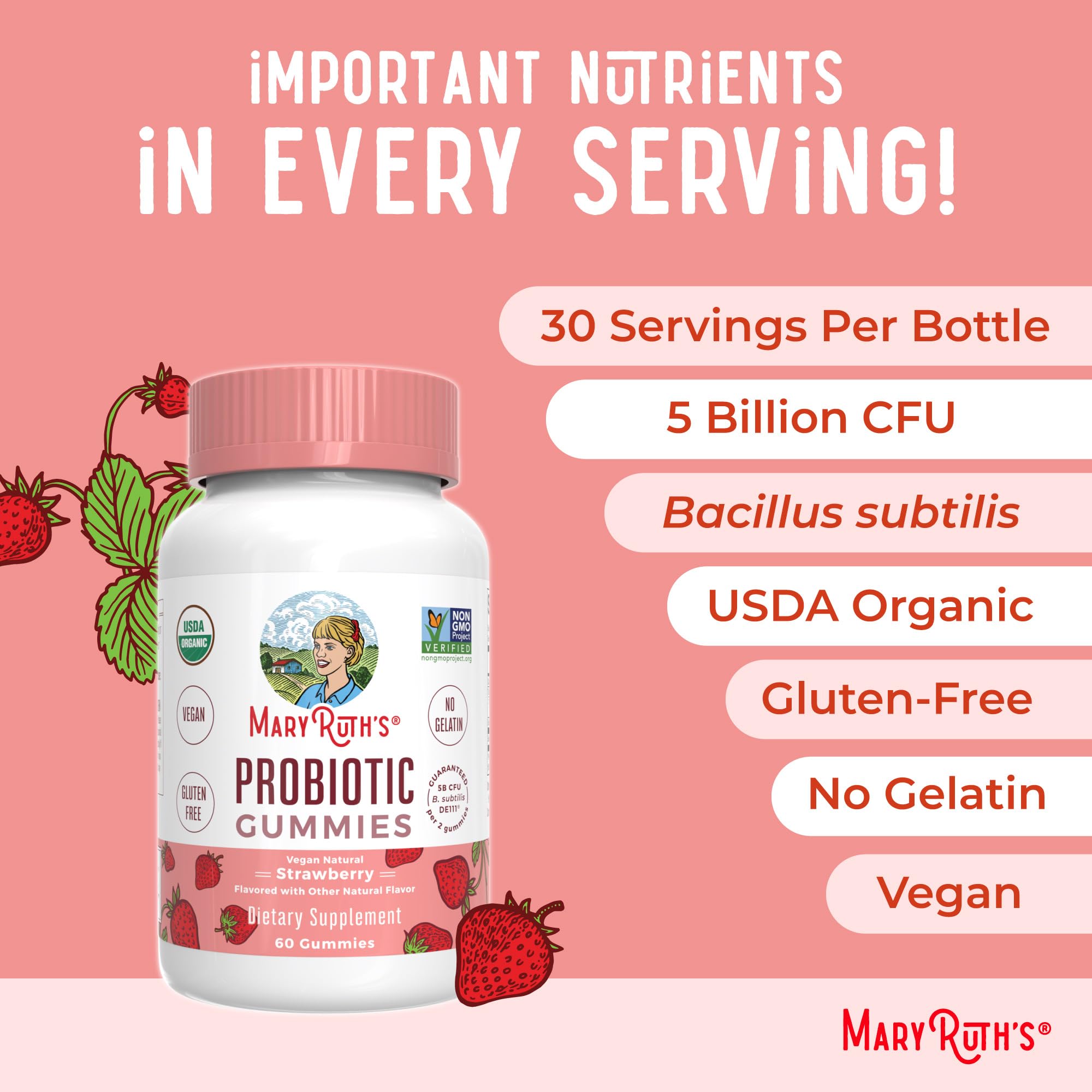 MaryRuth's Probiotic Gummies for Gut Health

