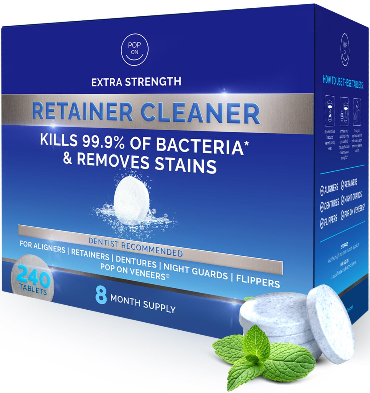 Retainer Cleaner Tablets for Invisalign & Aligners, Ultrasonic Safe