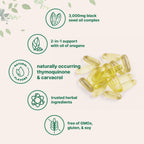 Micro Ingredients Black Seed Oil Softgels with Oregano 2in1

