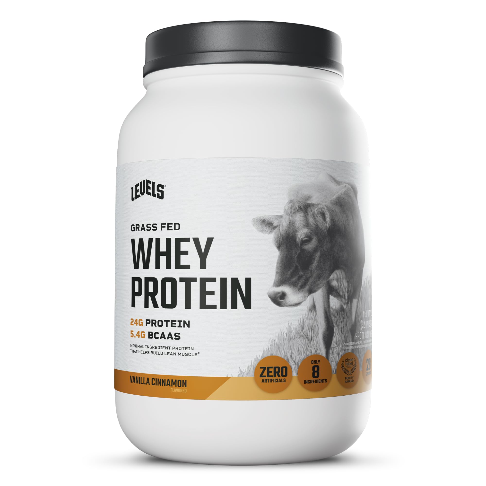 Levels Grass-Fed Whey Protein Powder No Artificials

