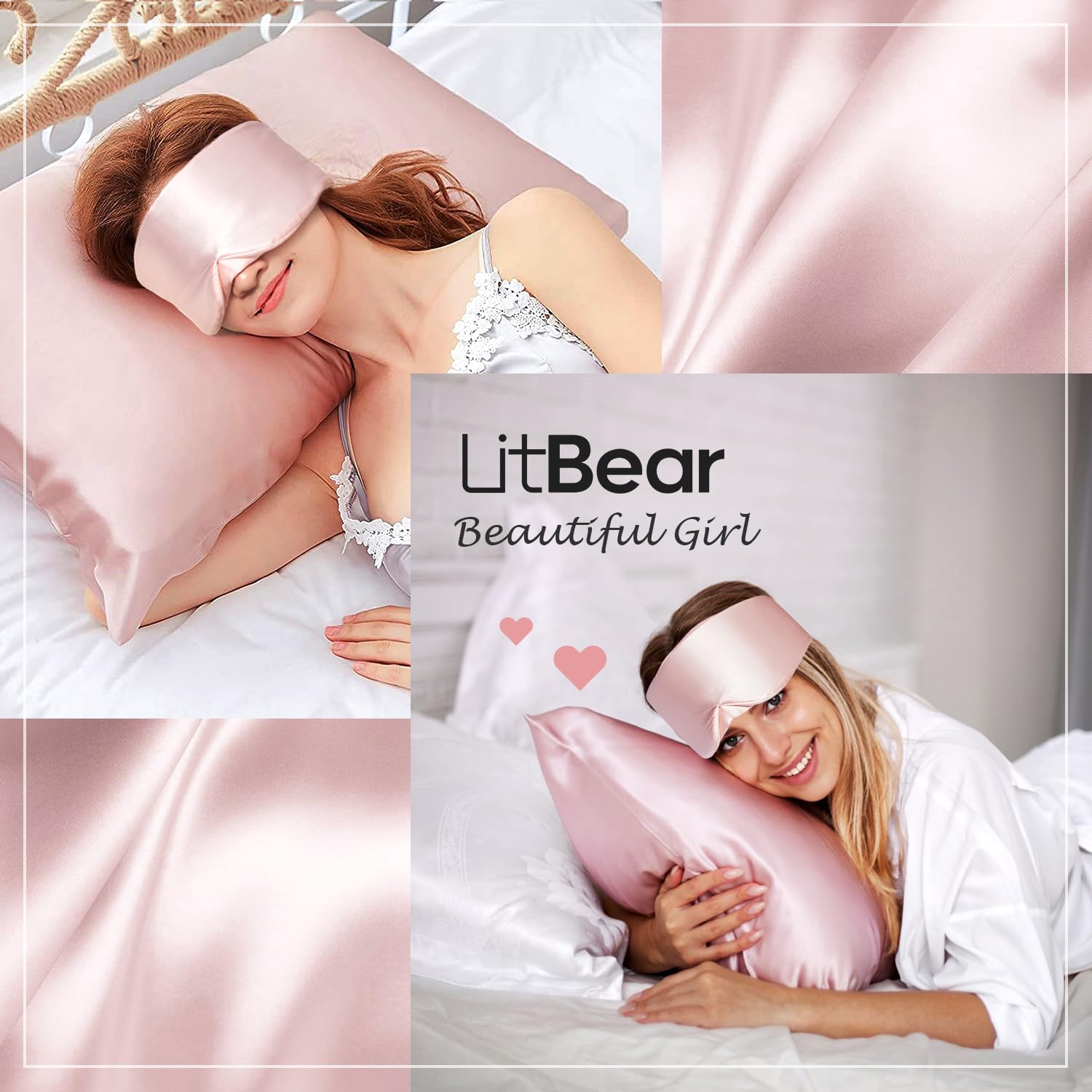 LitBear Silk Sleep Mask | 22 Momme Mulberry Silk


