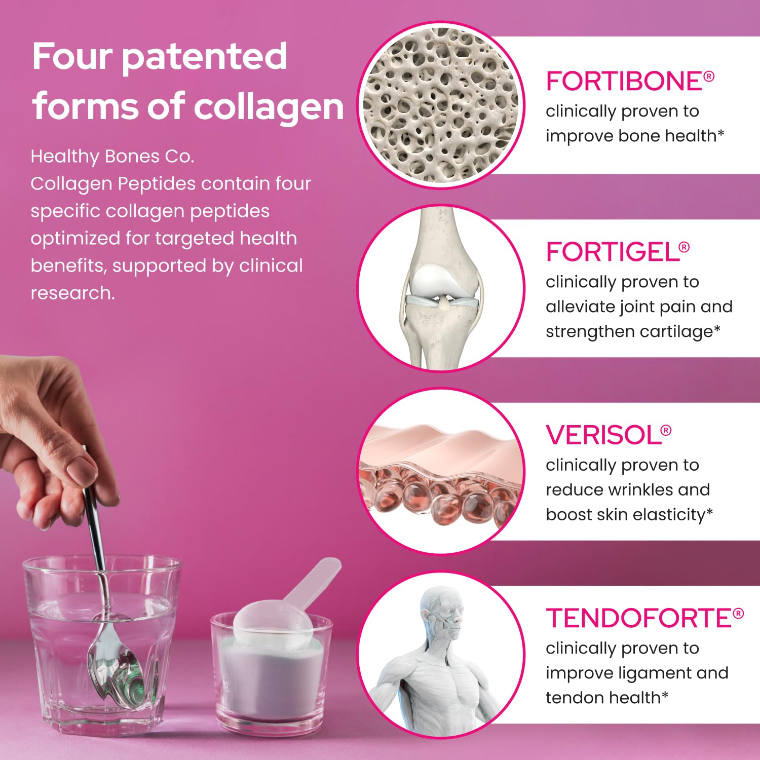 FORTIBONE Collagen Peptides with FORTIGEL VERISOL TENDOFORTE


