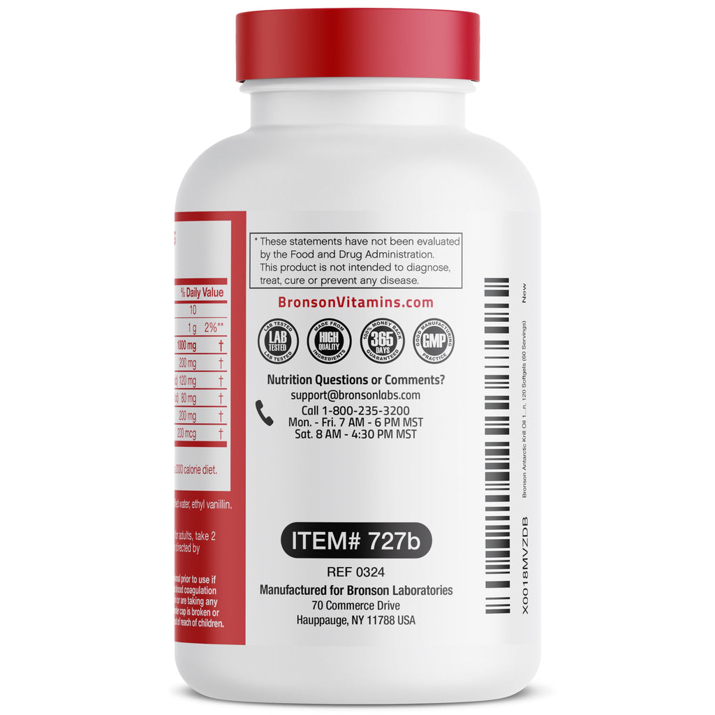 Bronson Antarctic Krill Oil 1000 mg with Omega-3s

