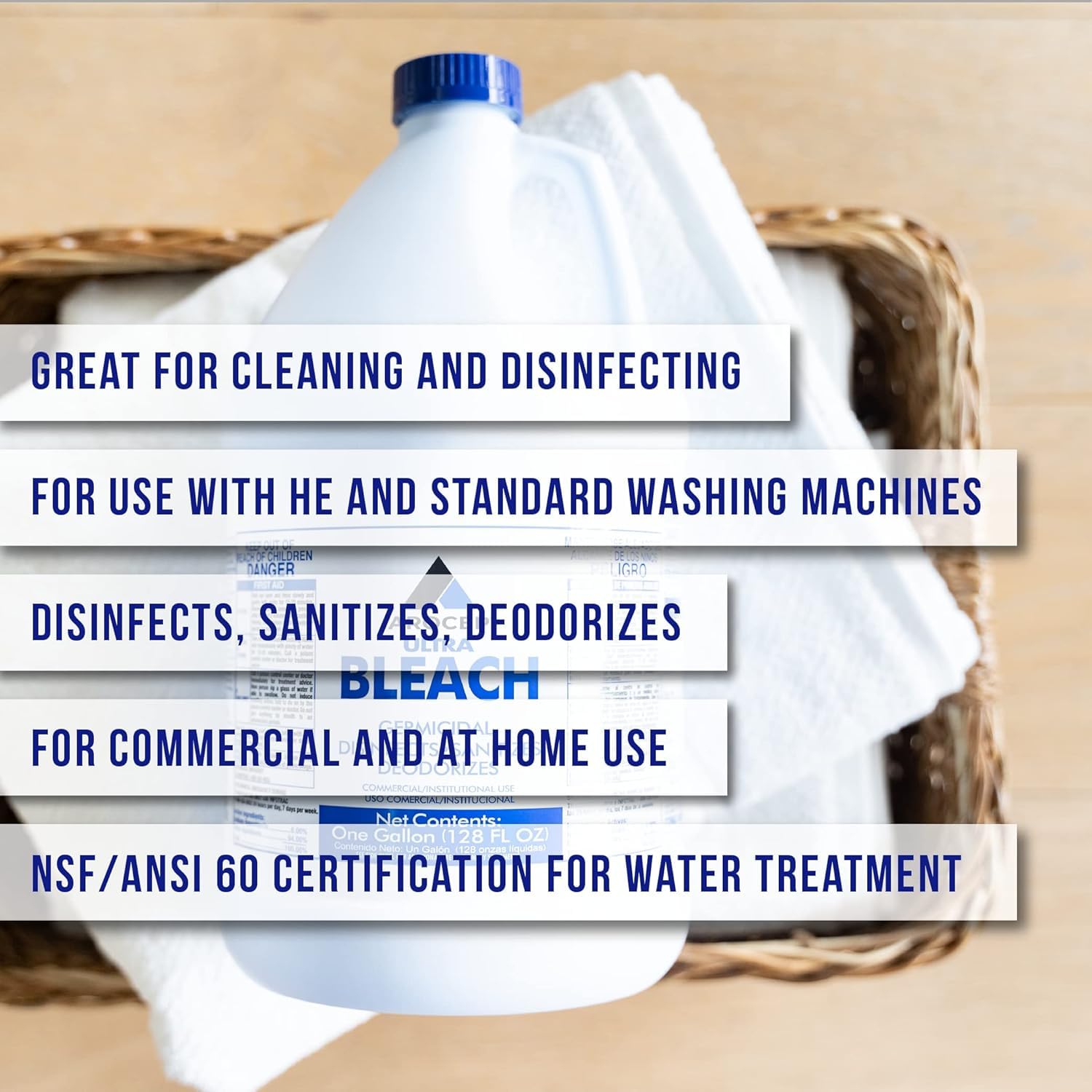 Ultra Germicidal Liquid Bleach for Laundry & Sanitation

