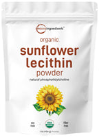 Organic Sunflower Lecithin Powder – Non-GMO, Cold-Pressed

