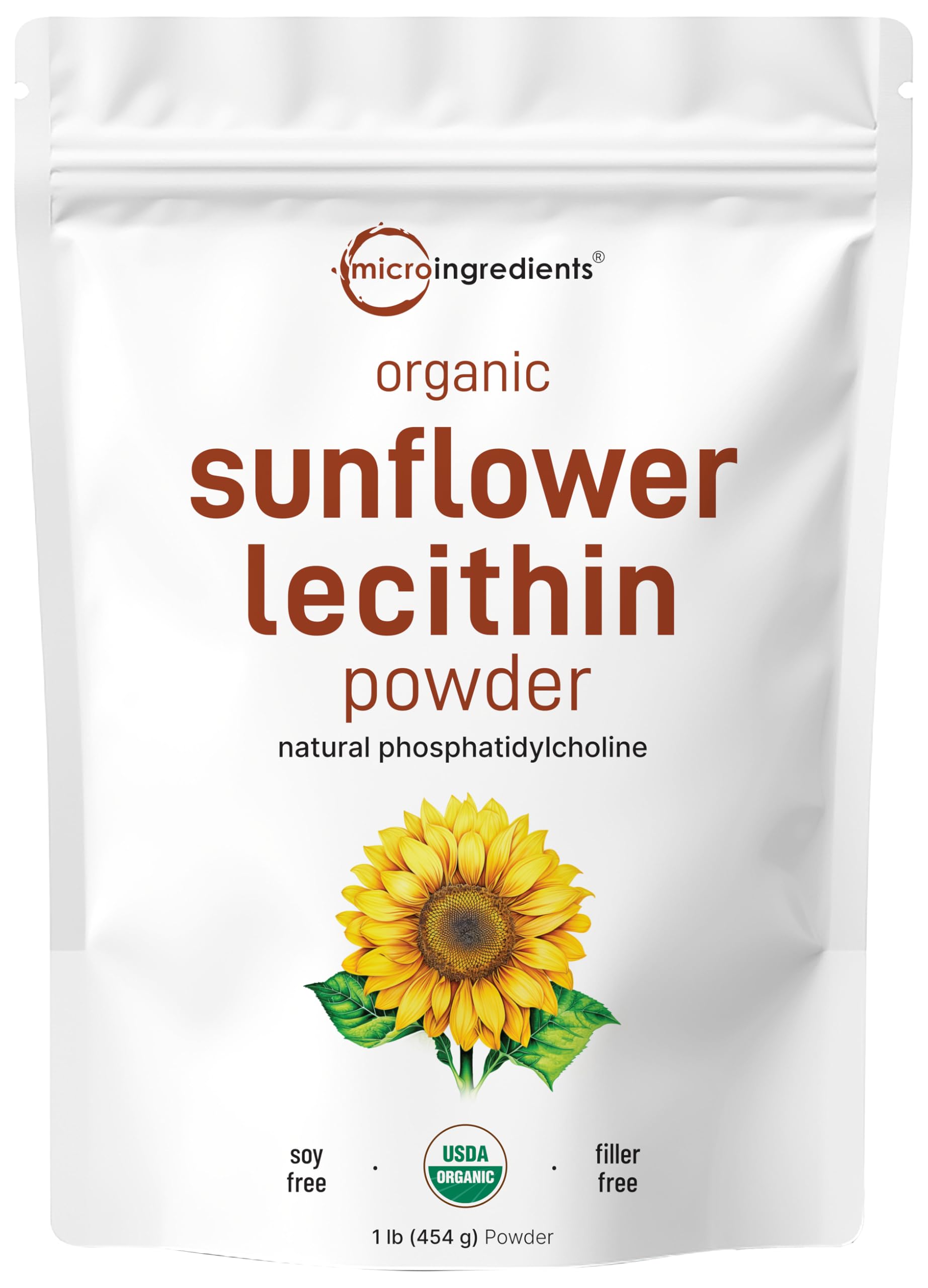 Organic Sunflower Lecithin Powder – Non-GMO, Cold-Pressed

