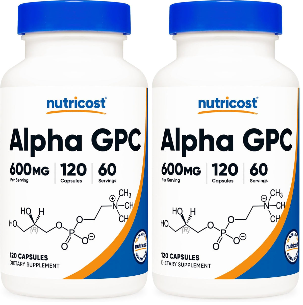 Nutricost Alpha GPC 600 mg Dietary Supplement - Non-GMO & Gluten Free