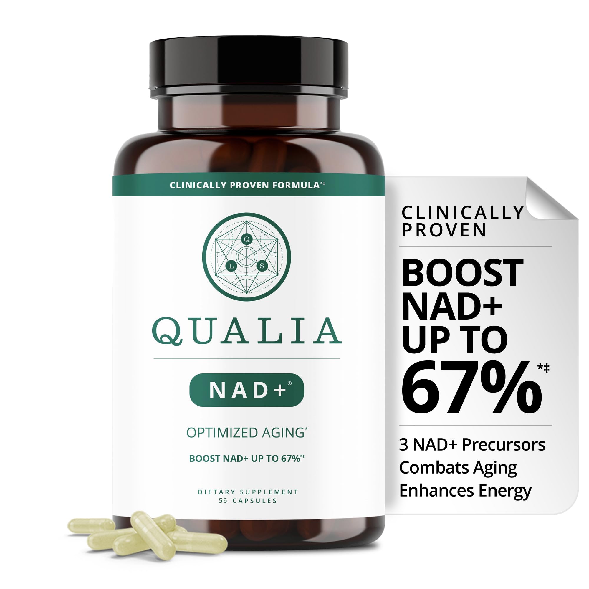 Qualia NAD+ Supplement Doctor-Formulated NAD+ Precursors

