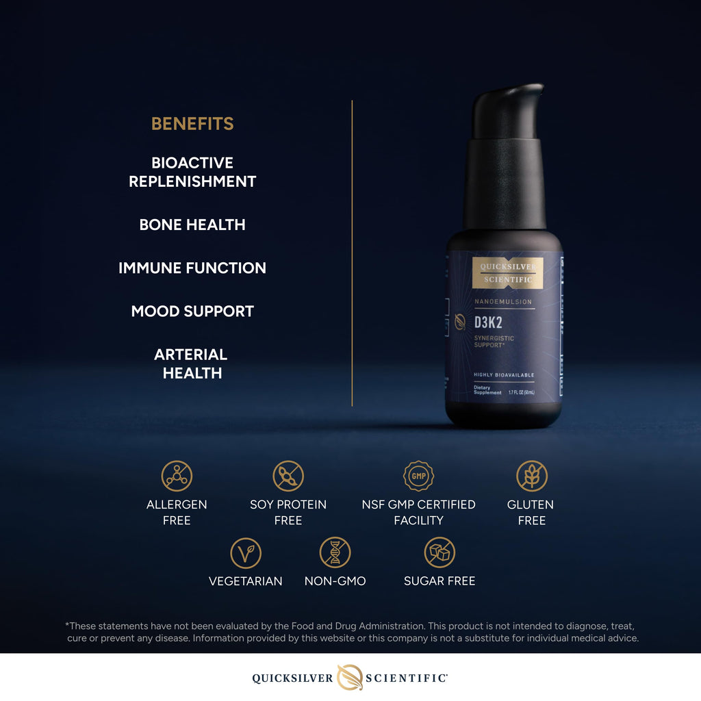 Quicksilver Scientific Vitamin D3K2 Nanoemulsified Liposomal

