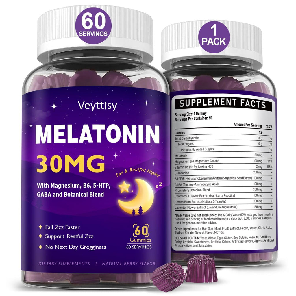 Melatonin Gummies for Adults - Maximum Strength 30 mg
