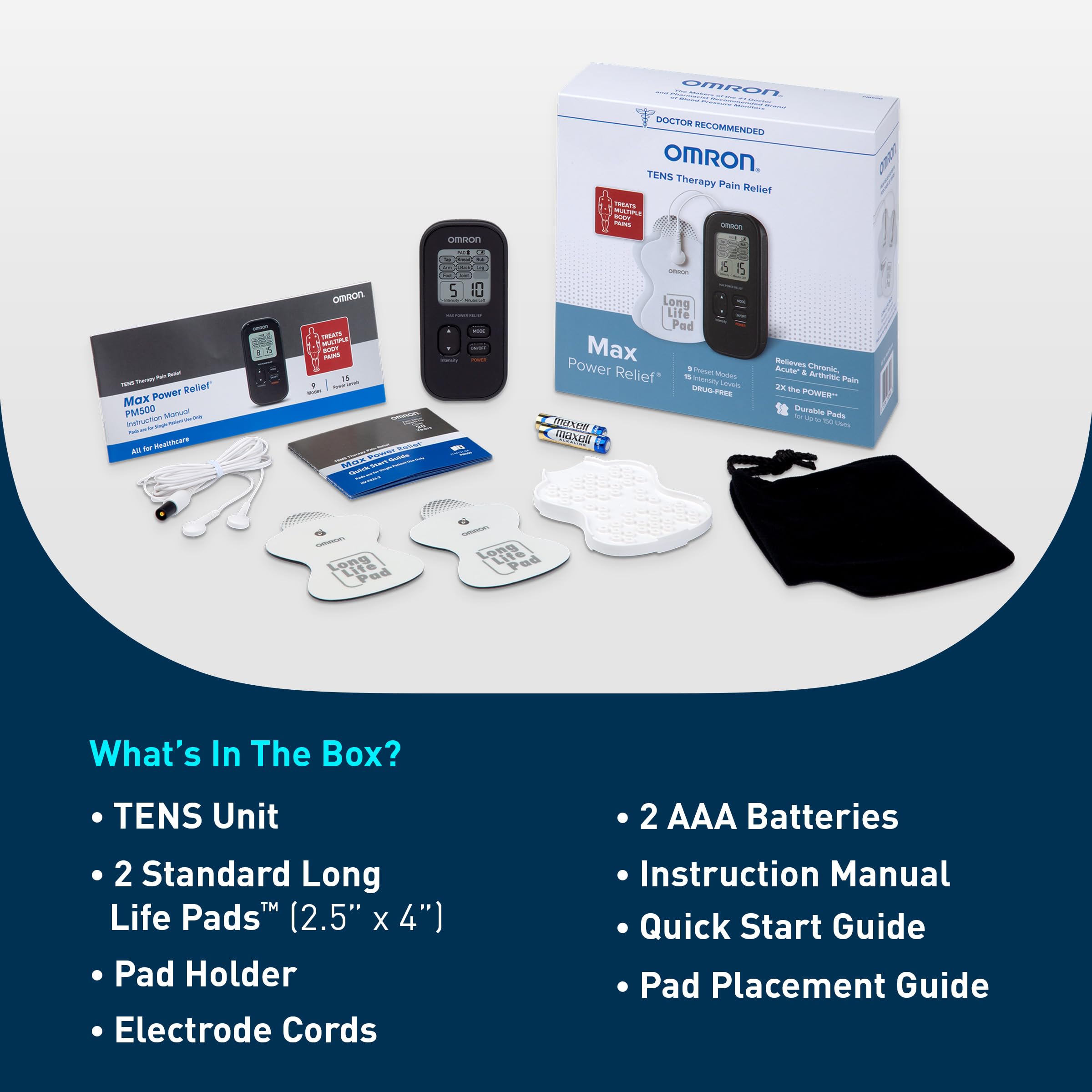 Omron PM500 TENS Unit for Drug-Free Pain Relief

