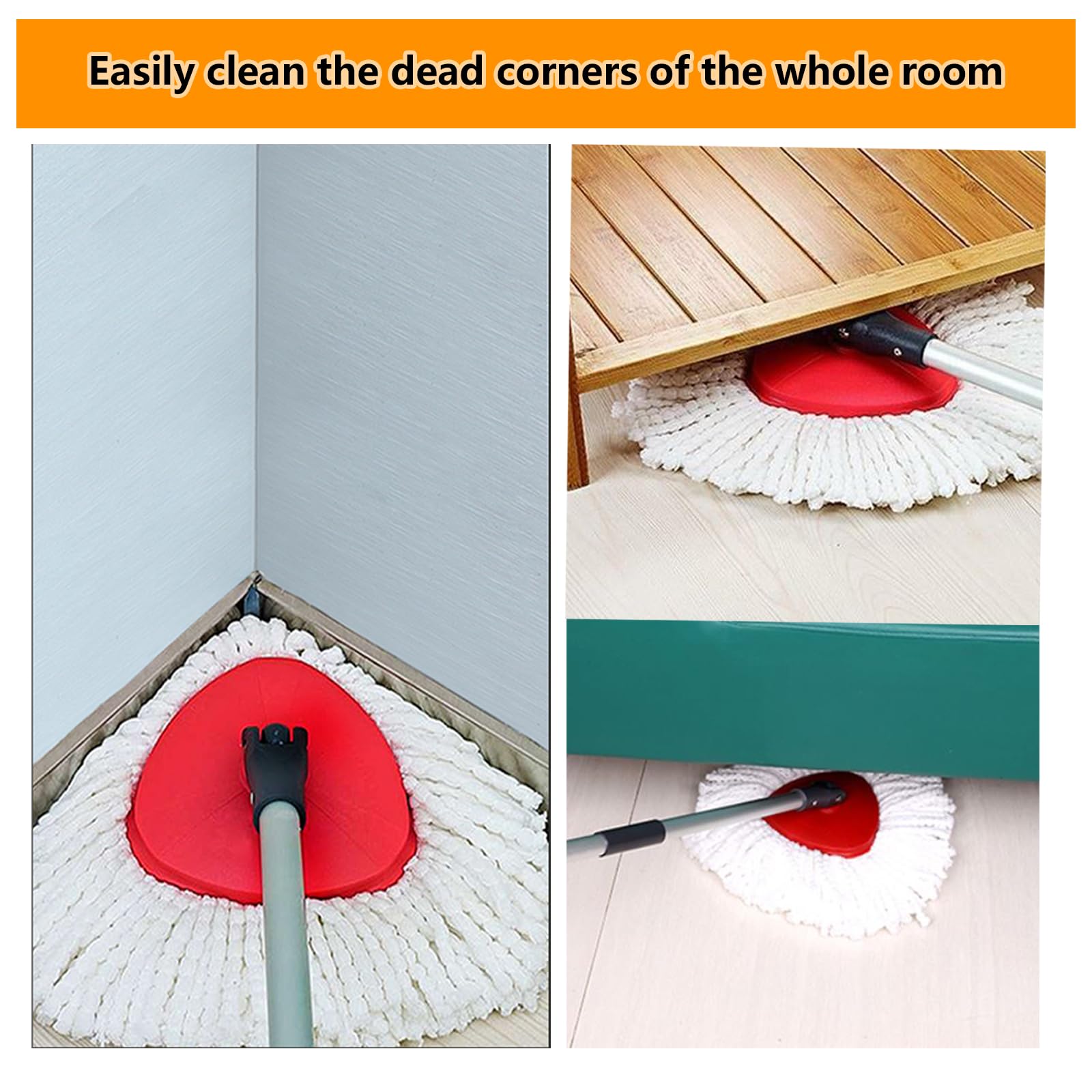 Spin Mop Replacement Heads 100% Microfiber | Cedar Compatible

