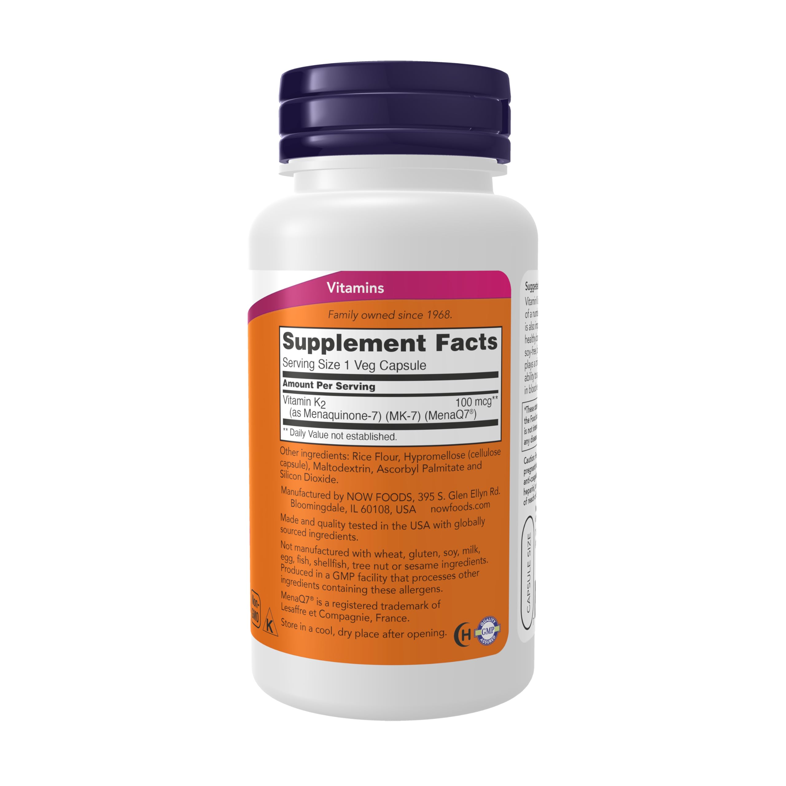 NOW Foods MK-7 Vitamin K-2 Supplement for Arteries & Bones

