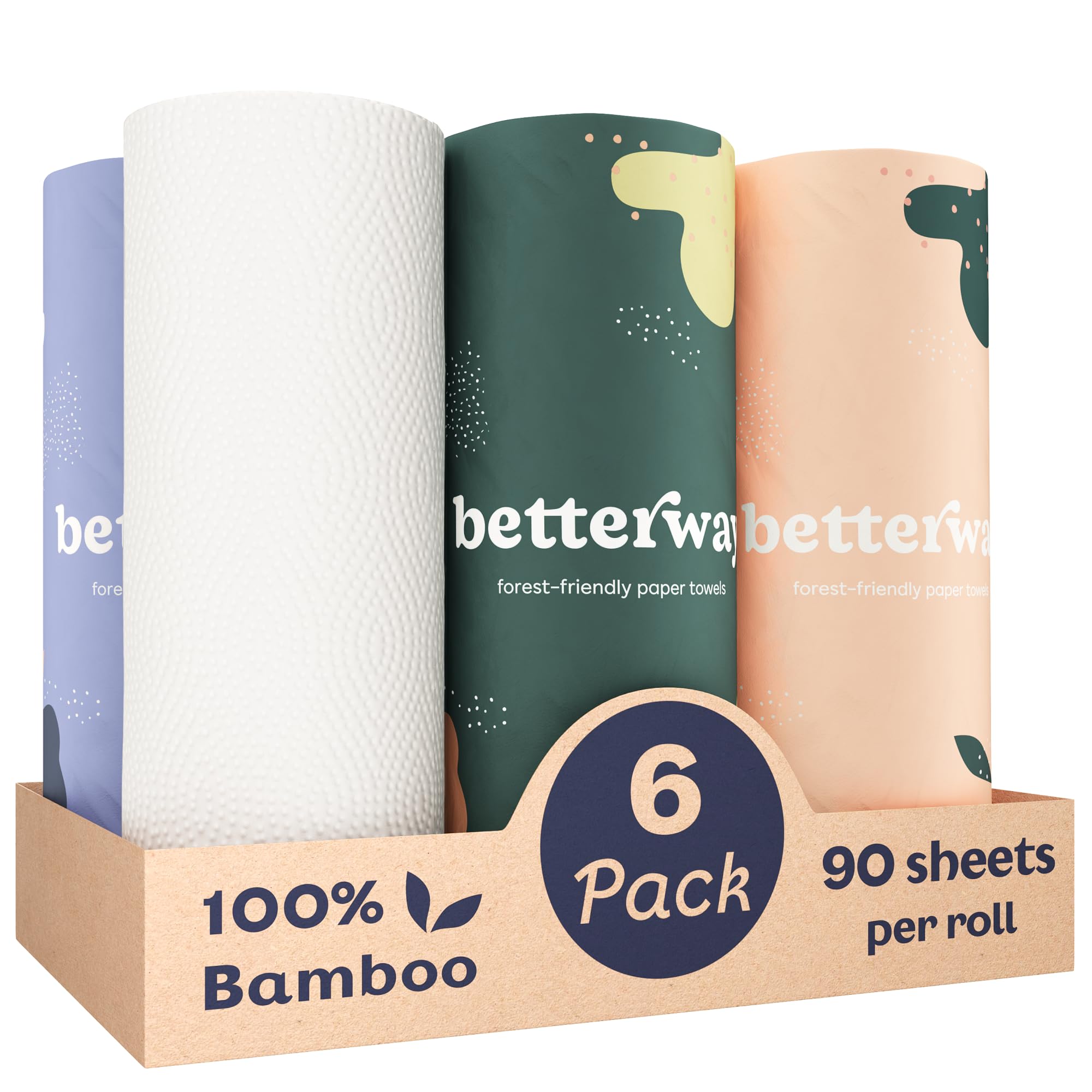 Betterway Bamboo Paper Towels – Tree-Free, Compostable, PFAS-Free